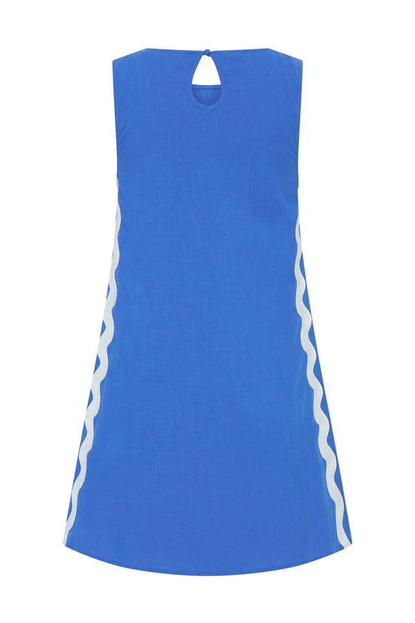Margot Mini Dress In Caribbean Ric Rac