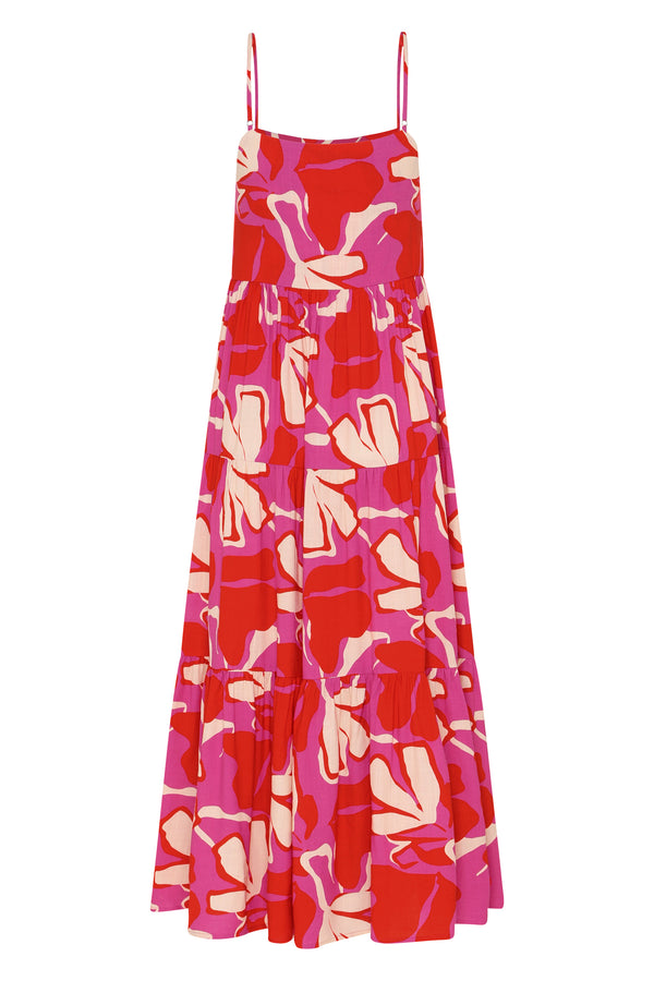 Mila Dress In Berry Lotus