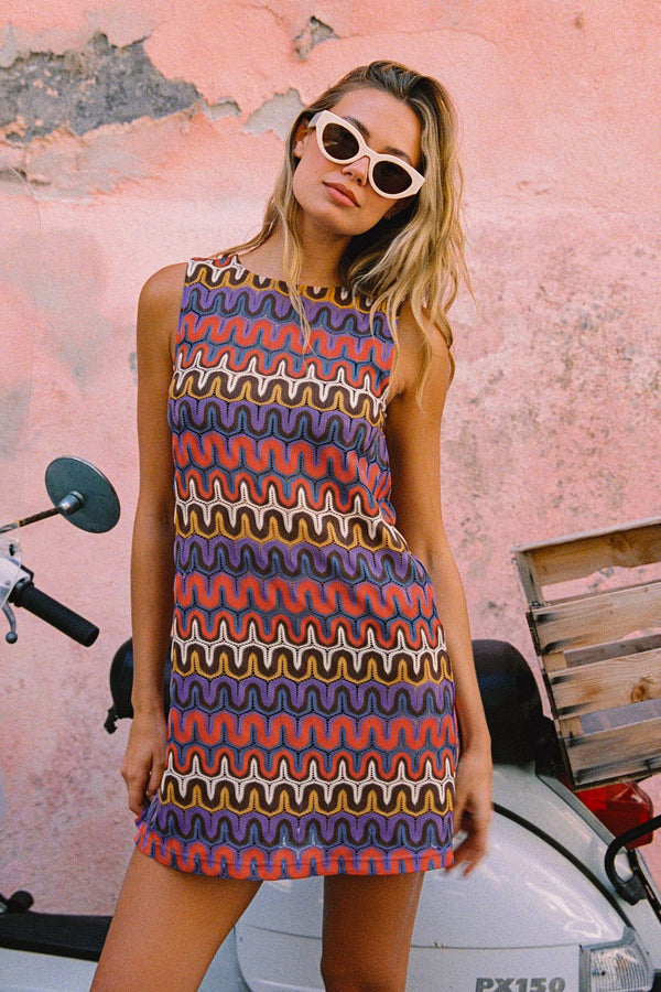 Poolside Mini Dress In Playa