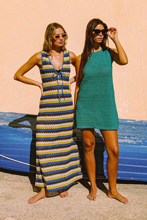 Poolside Mini Dress In Verde