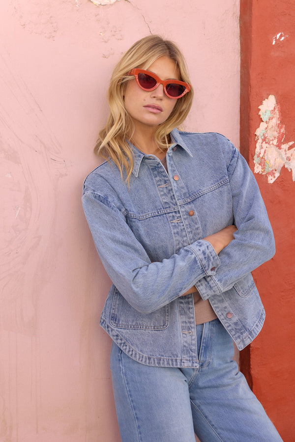 Nikita Jacket In Oasis Blue