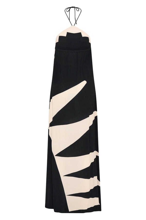 Ollie Dress In Noir Palm