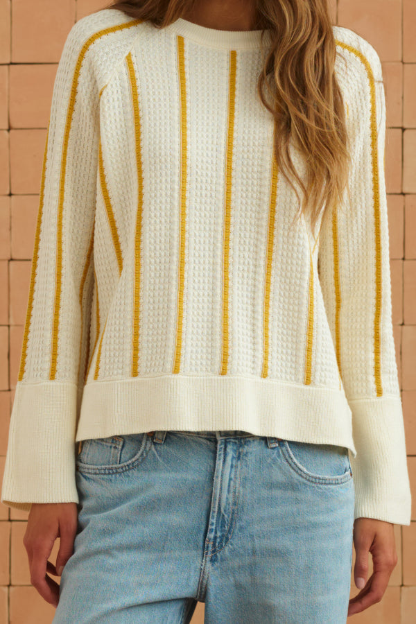 Peppa Jumper In Turmeric Stripe