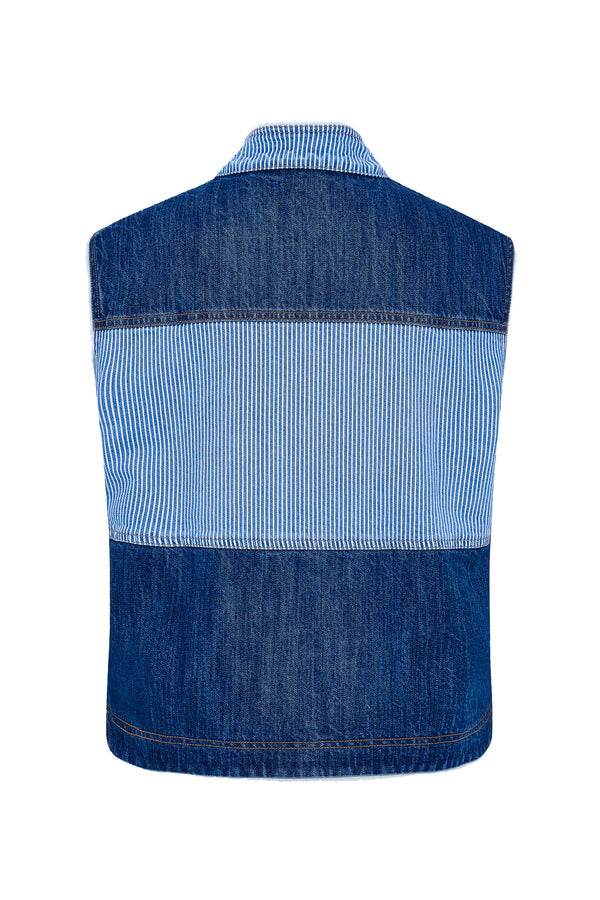 Peyton Vest In Pinstripe