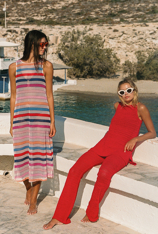 Poolside Dress In Summer Stripe