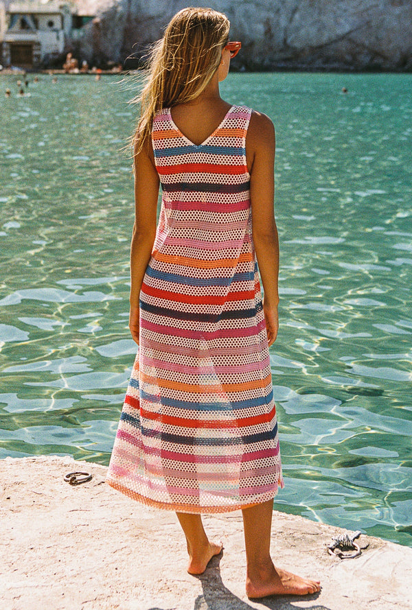 Poolside Dress In Summer Stripe