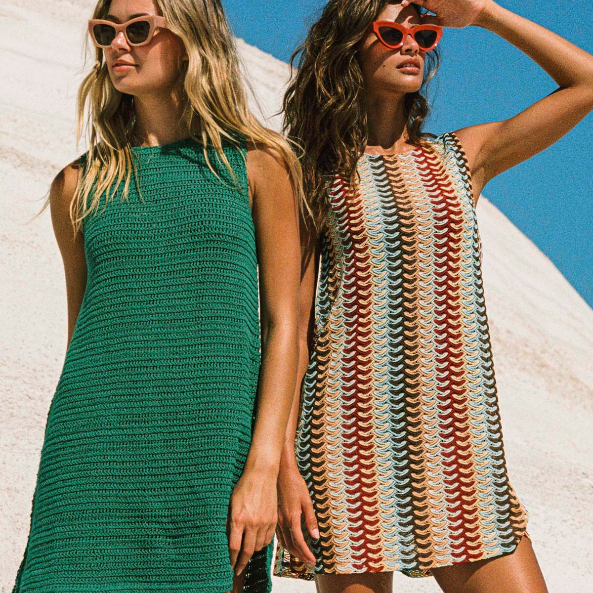knee length dresses for ladies Poolside Mini Dress In Lagoon main image 0