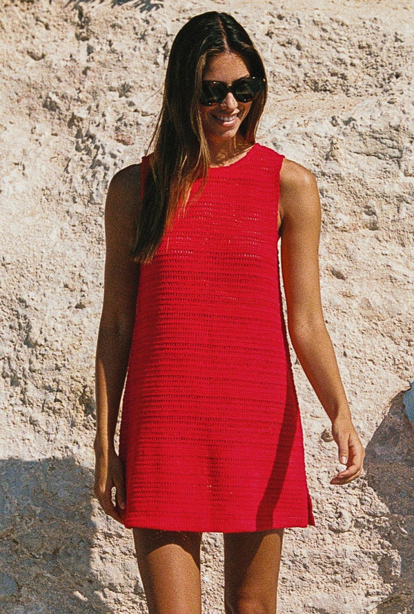 Poolside Mini Dress In Poppy