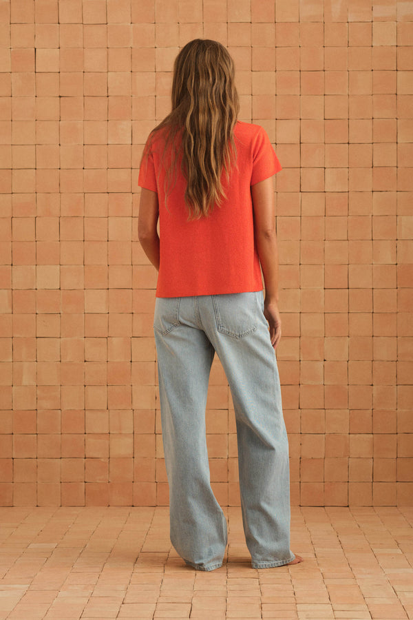 Sage Knit Tee In Spritz