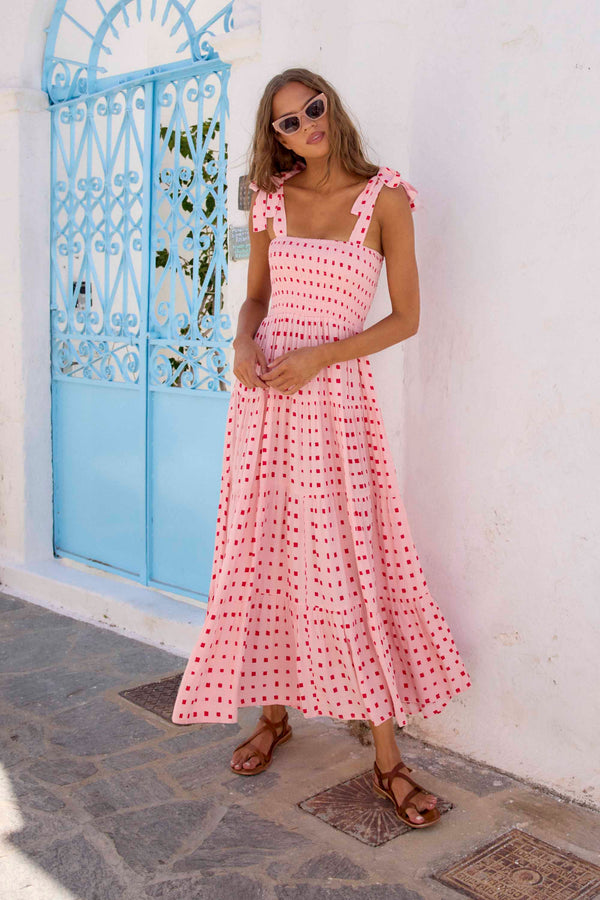 Savannah Tie Dress In Sunrise