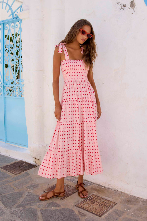 Savannah Tie Dress In Sunrise