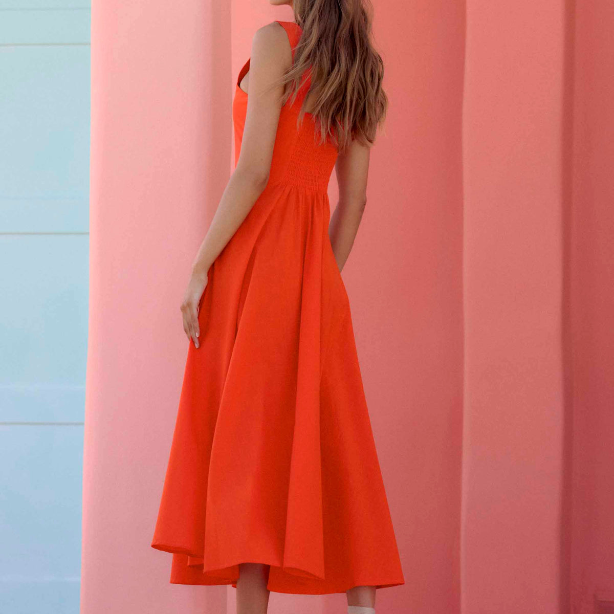 scarlett orange dress PS I Love You by Portia & Scarlett Dress XO170 Periwinkle / 4