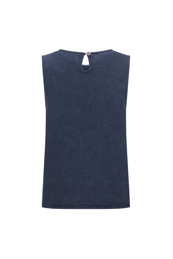 Sim Top In Indigo Denim