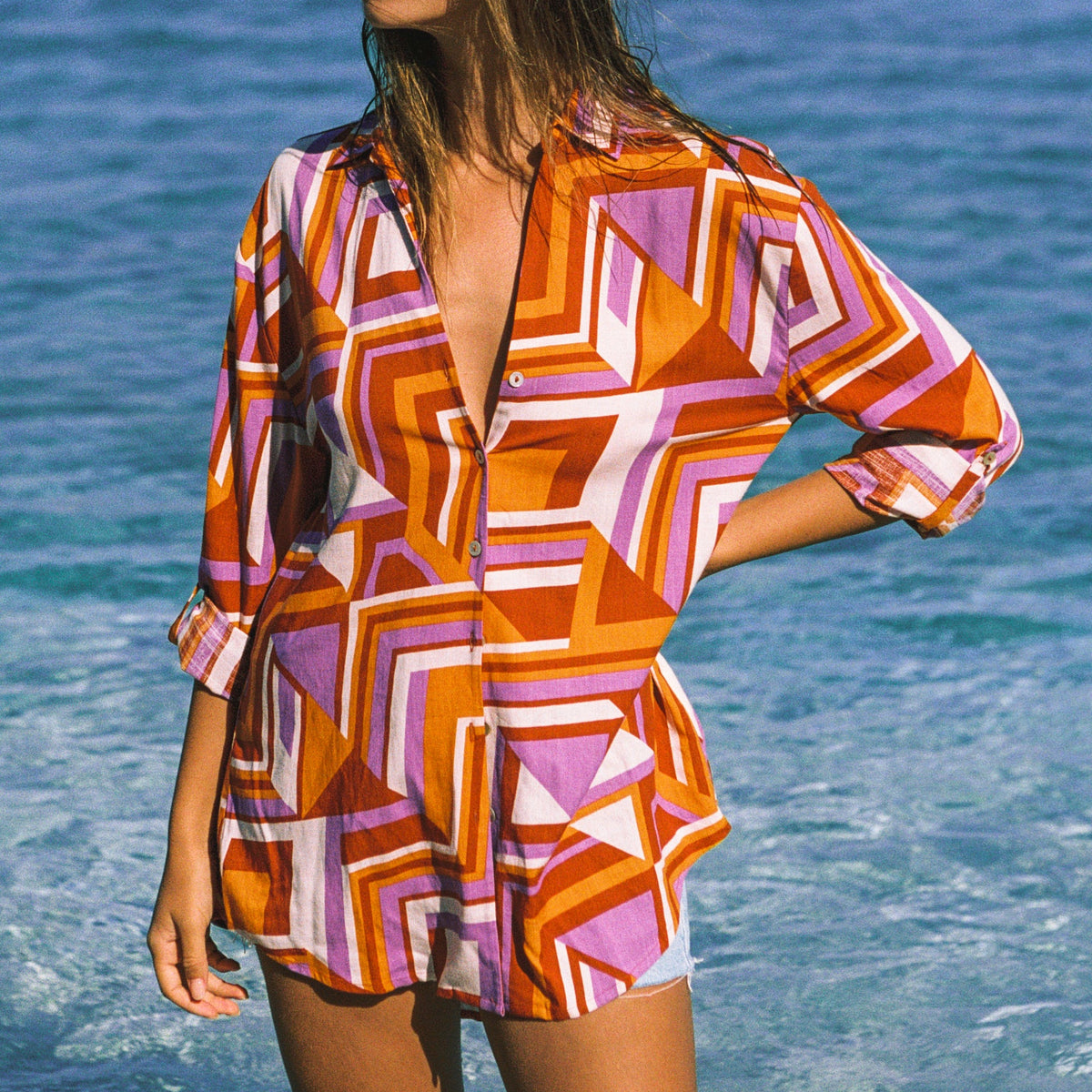 Beach Shirt In Disco Geo Mister Zimi