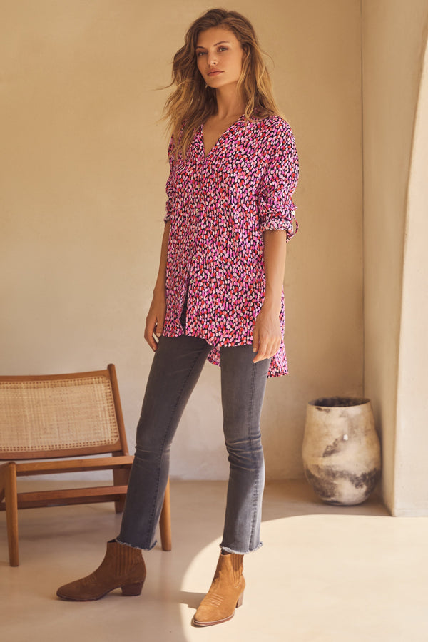 Beach Shirt In Pomegranate