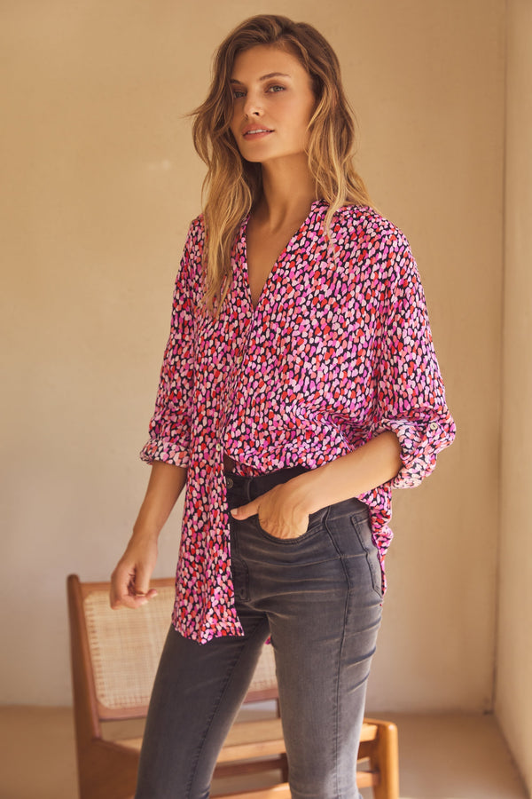 Beach Shirt In Pomegranate