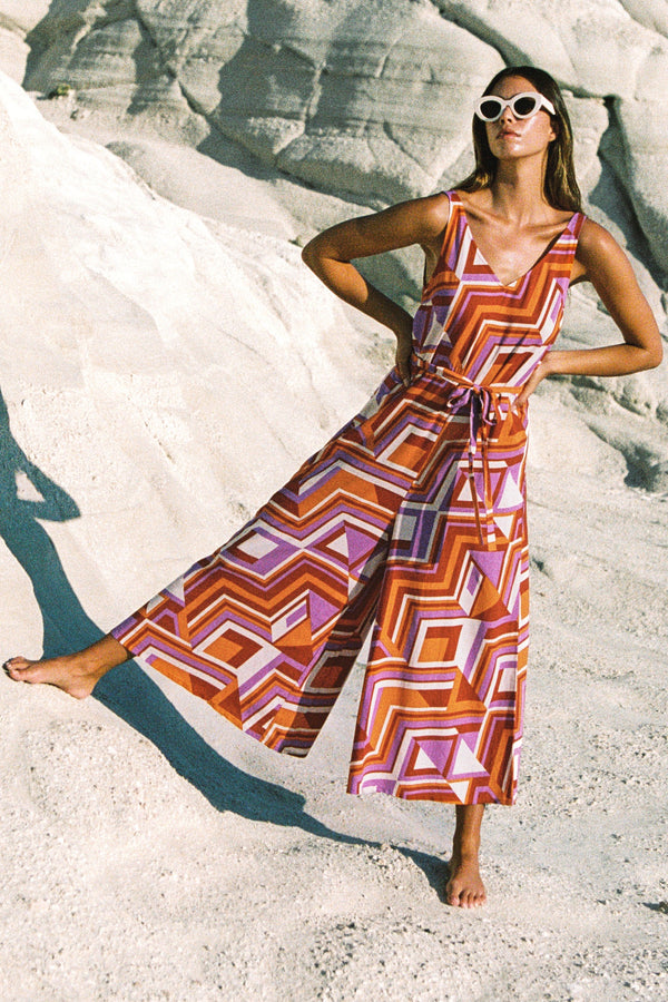 Bon Bon Jumpsuit In Disco Geo