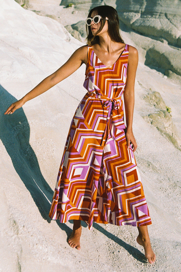 Bon Bon Jumpsuit In Disco Geo