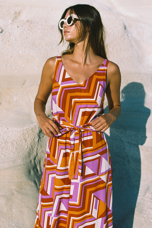 Bon Bon Jumpsuit In Disco Geo