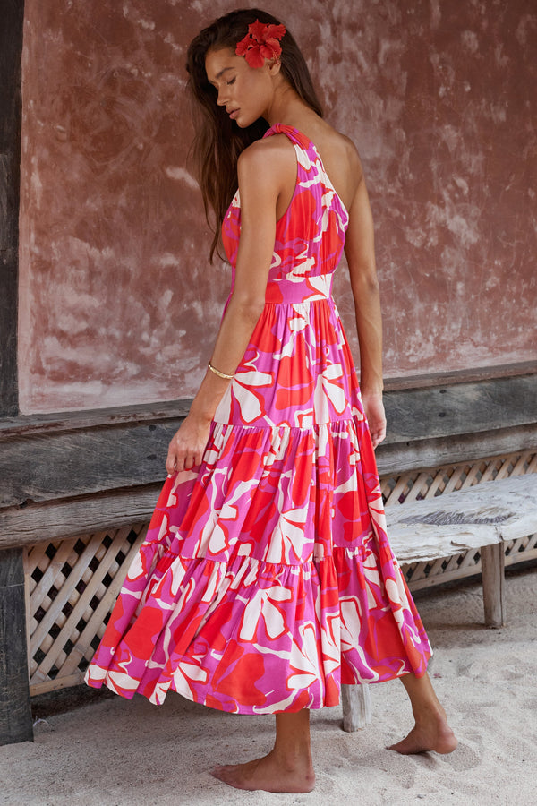 Calypso Dress In Berry Lotus