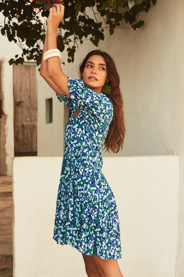 Luna Mini Dress In Azul