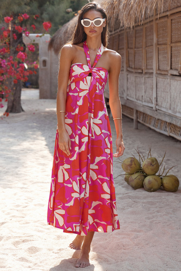 Indiana Dress In Berry Lotus