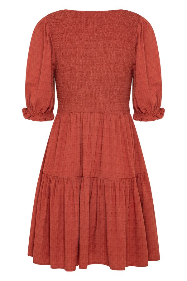 Josie Mini Dress In Rust
