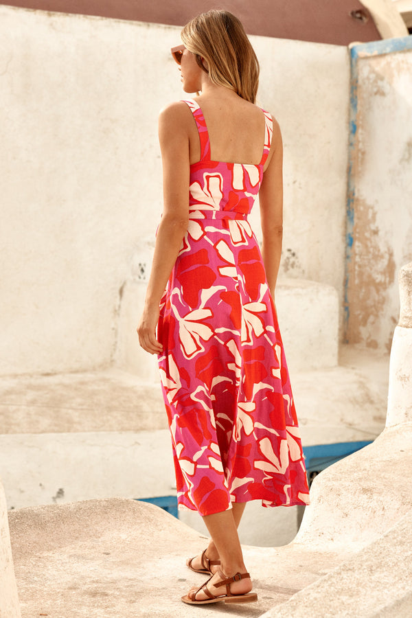 Krystal Dress In Berry Lotus