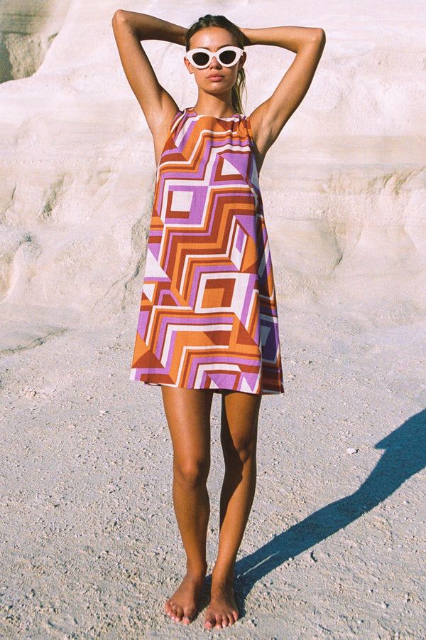 Lucinda Dress In Disco Geo