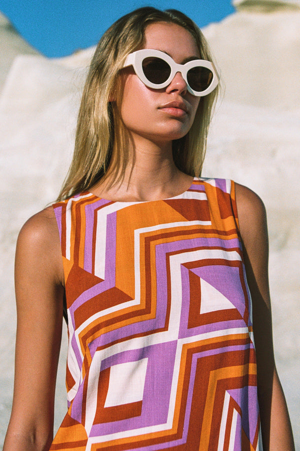 Lucinda Dress In Disco Geo