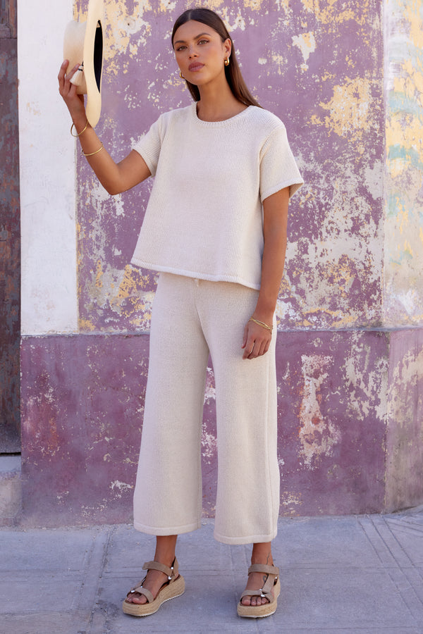 May Knit Pants In Natural