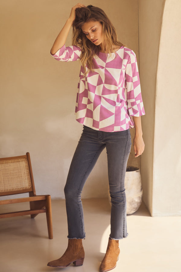 Meggy Top In Rose Pepper