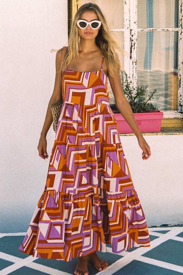 Mila Dress In Disco Geo