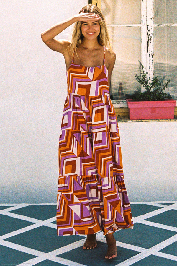 Mila Dress In Disco Geo