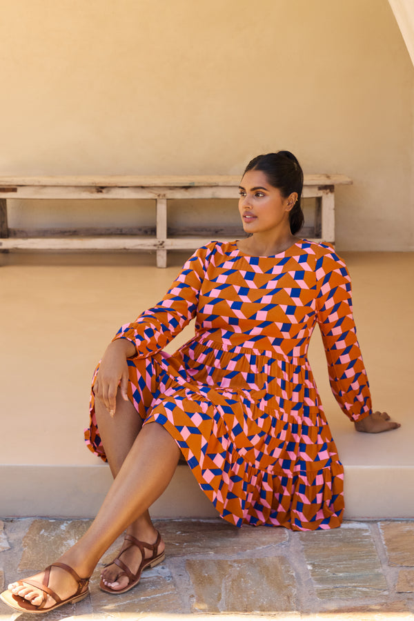 Stella Mini Dress In Ginger