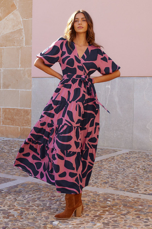 Bee Maxi Dress In Protea