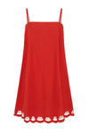 Ramie Mini Dress In Rhubarb