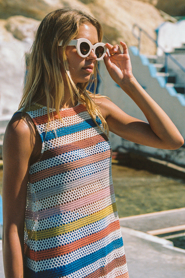 Poolside Dress In Beach Stripe