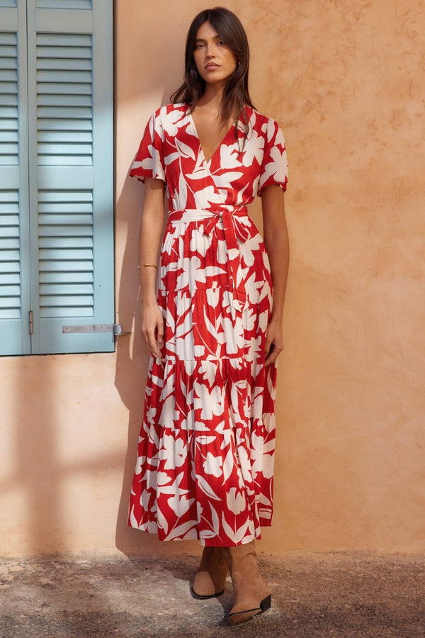 Cassia Maxi Dress In Valencia