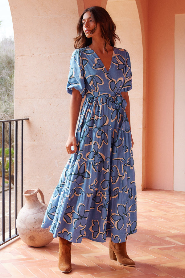 Bee Maxi Dress In Bluebell