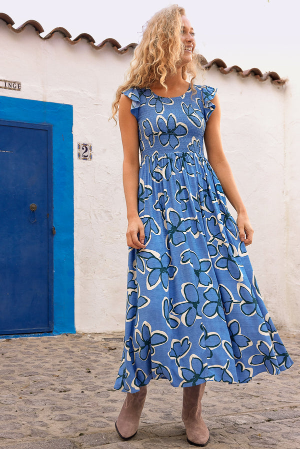 Abbie Dress In Bluebell
