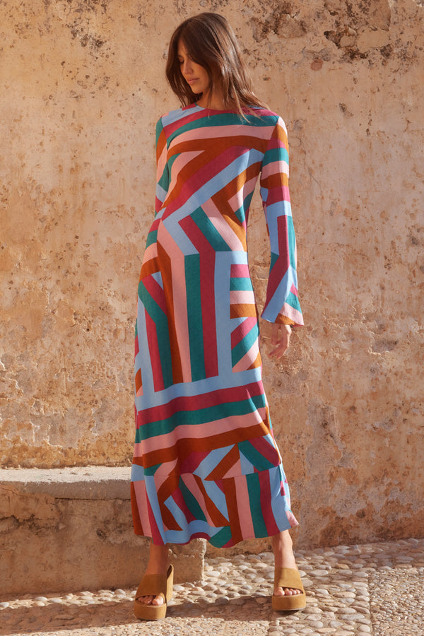 Anouk Maxi Dress In Barcelona - Pre Order