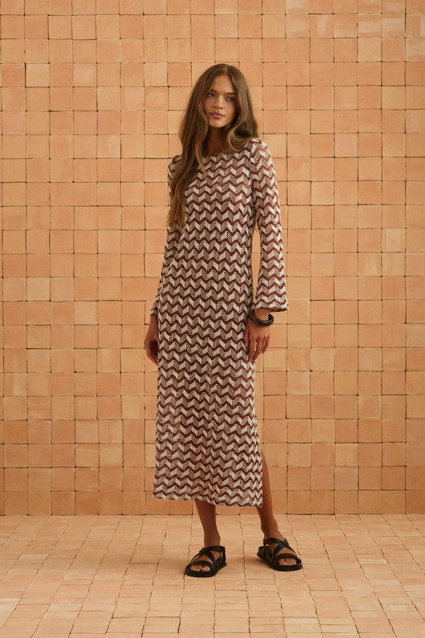 Autumn Dress In Cinnamon Spice