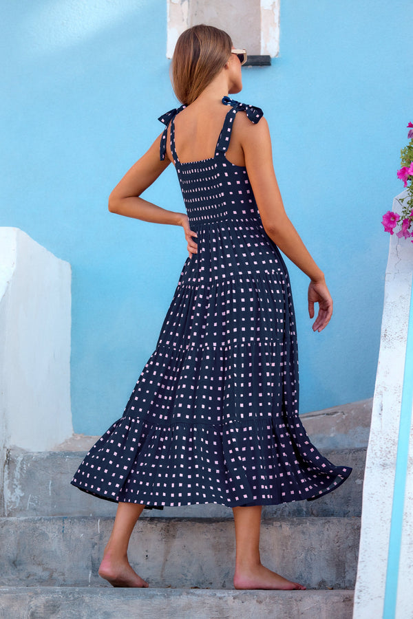 Bessie Tie Dress In Aruba