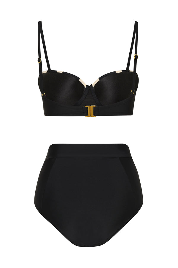 Blondie Bikini In Noir Palm