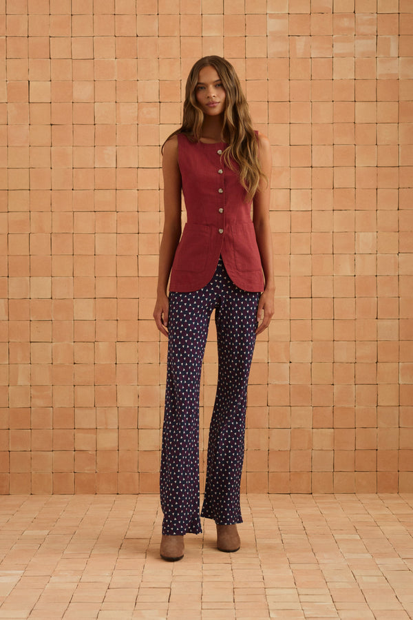 Briar Top In Sangria