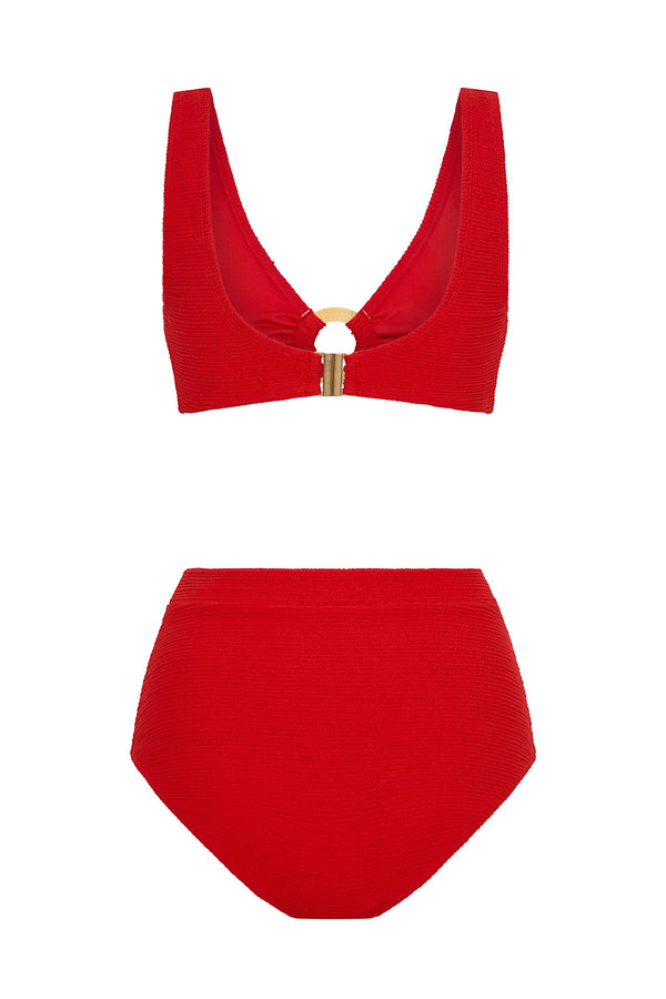Bunny High Waist Bikini In Poppy