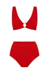 Bunny High Waist Bikini In Poppy