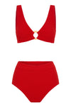 Bunny High Waist Bikini In Poppy