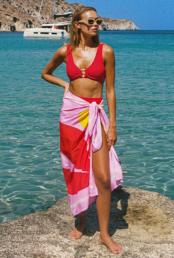 Sarong In Pink Petal